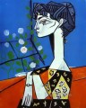 Jacqueline con flores 1954 Pablo Picasso